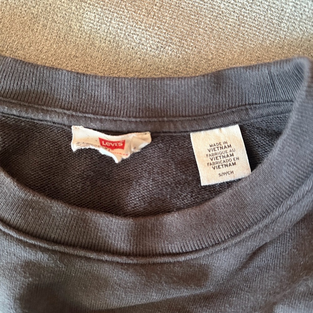 Levi's Black Crewneck Sweatshirt with Fringe - Picture 2 of 5